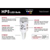 194 LED Bulb HP5 LED Warm White Single Diode Dynamics