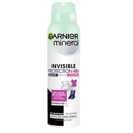 Garnier Mineral Invisible Black White Colours 48h Non-Stop Antiperspirant Pack of 4 (4 x 150ml)
