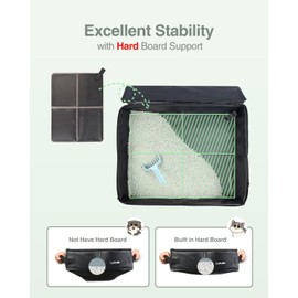 Luxtude Travel Litter Box for Cats, Portable Litter Case for Cats, Travel Cat Litter Case with Zipper Lid, Foldable Car Litter Box, Collapsible Litter Case, No Smell and Easy Clean, No Leakage