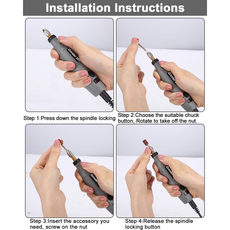 SOBEAU Multifunctional Rotary Tool Set with 95 Accessories, 3 Adjustable