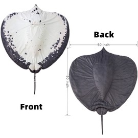 Manta Ray Stuffed Animal Stingray Blanket, Wearable Blanket, Manta Ray Plush Stuffed Stingray, Soft Cozy Ray Throw Cloak Wrap Gifts for Women Adults and Kids Christmas