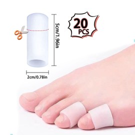 20 Pieces Toe Protectors, Small Toe Protectors, Blister Patches for Toes, Gel Finger Protectors, Bunion Protectors for Small Toe, Toe Pads, Wear-resistant Toe Pads, Corn Protector