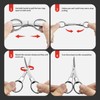 Folding Scissors 2 PCS Portable Keychain Travel Retractable Knife, Secure