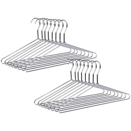 60 Quality Hangers Heavy Duty Metal Suit Hanger Coat Hangers with Polished Chrome 17 inch Wire Hangers (Suit Coat Hanger - 60 Pack)