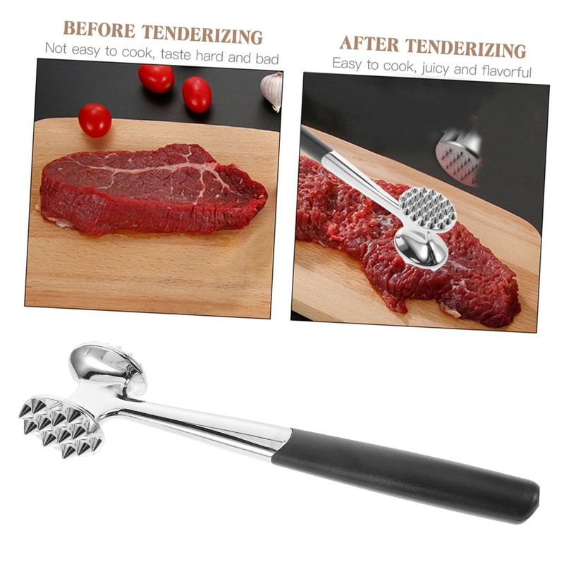 BIUDECO Heavy Duty Meat Tenderizer Mallet Zinc Alloy Meat Pounder