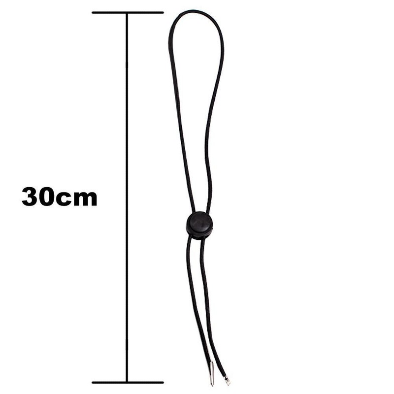 Hat Chin Cord, Black Flexible Removable Hat Chin Strap with