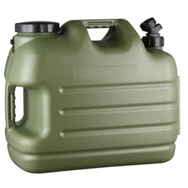 UPWOIGH Water Containers with Spigot 6.6Gal(25L), Truly No Leakage Water Storage Container, Green Jug Tank Portable Car Water Bucket for Camping, Hiking, Picnics, Barbecues