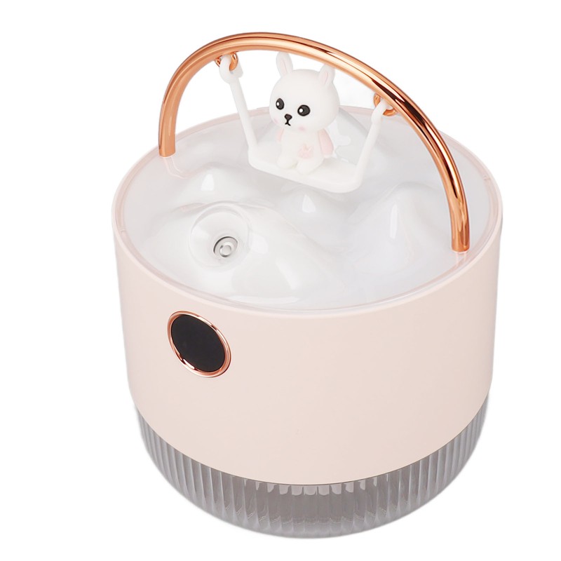 Mini Humidifier 600ml 40ml/H Dual Mode Bear On Swing Night