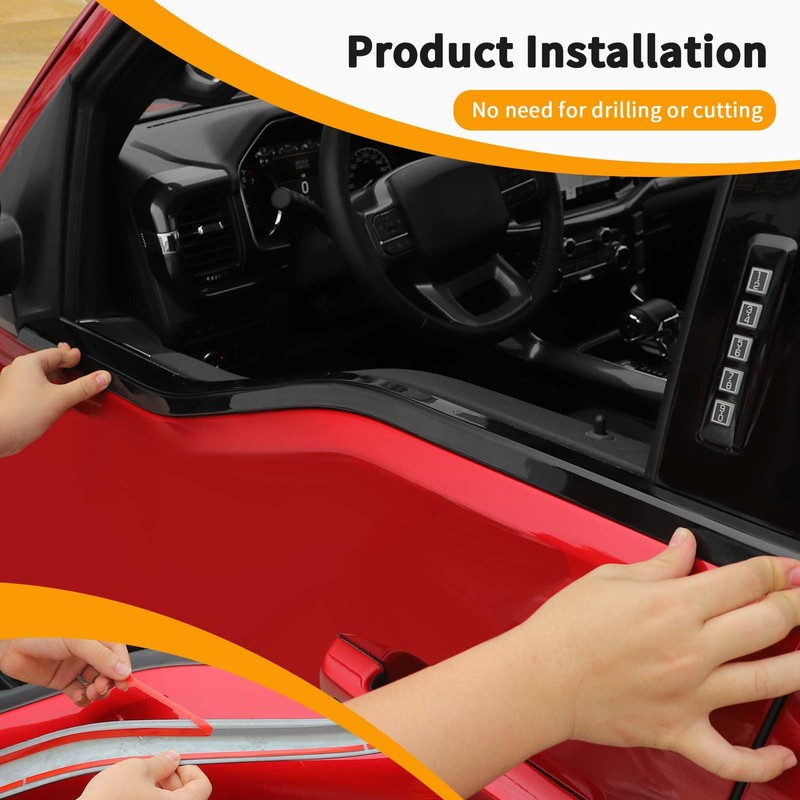 Hoolcar Lower Window Trim Cover Molding Window Bottom Outer Frame