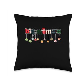 Wonderful Christmas Clothing Co Merry Mama, Big Momma Claus Christmas Funny Santa Hat Xmas Throw Pillow, 16x16, Multicolor