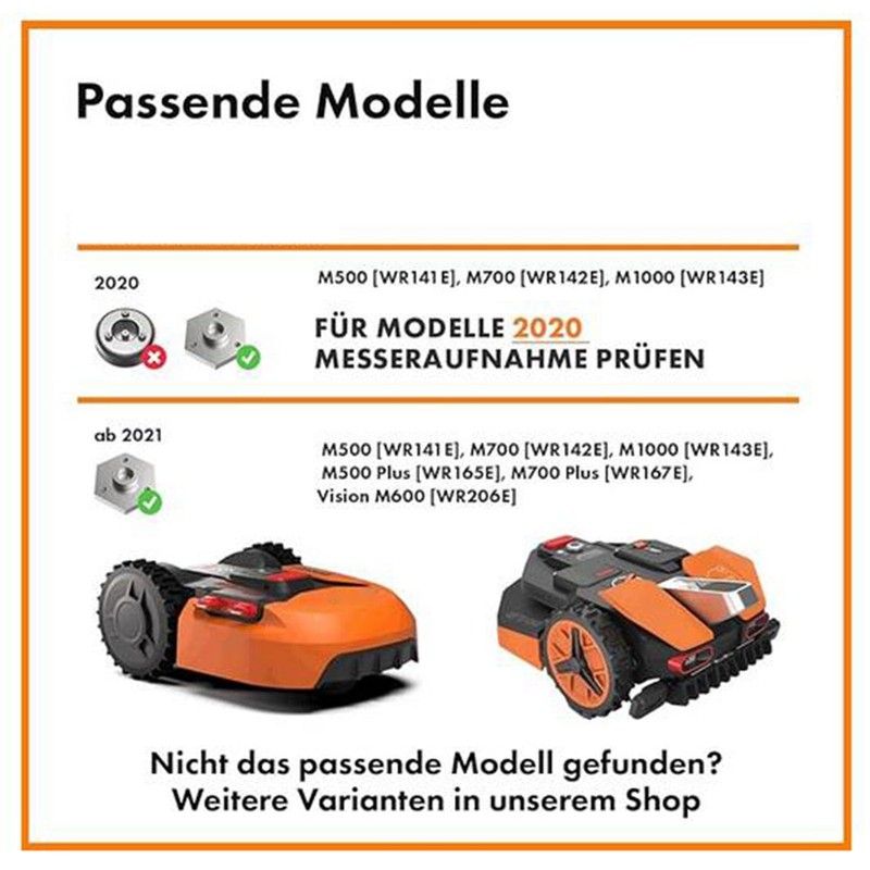 Robot Mower Discs for Worx Landoid M500 M700 M1000 6