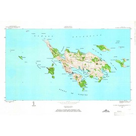 Puerto Rico Maps - 1948 Culebra and Adjacent Islands, PR - USGS Historical Topographic Wall Art : 35in x 24in, Large Wall Art Map