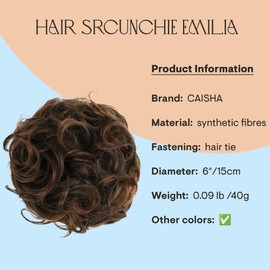 Prettyshop Hair Piece Up do Bride Hairstyle Voluminous Curled Untidy Bun Assorted Colours