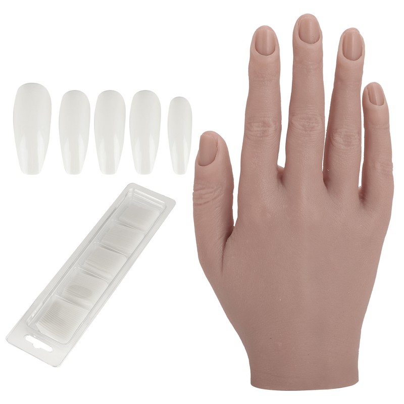 Silicone Nail Training Hand Flexible Joint Nail Art Practice Hand