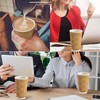 Bemoseng Pack of 25 Coffee Cups Made of Kraft Paper,