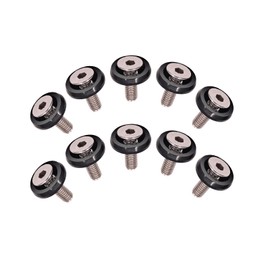 10PCS MudguardBumper Washer Bolt Black,Universal CNC Aluminum Engine Bay Dress Up Kit M6 Gasket Bolt License Plate Frame Decoration Screw