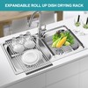 BBXTYLY Extra Expandable Roll Up Dish Drying Rack,Over The Sink