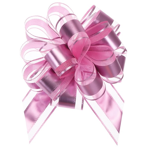 TOP-VIGOR 12Pcs 9 Inch Extra Large Pull Bow, Metallic Gift