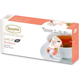 Ronnefeldt LeafCup Wellness Chai – Caffeine-Free Loose Leaf Herbal Tea with Rooibos, Anise & Mint – 15 Individually Wrapped Tea Bags