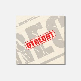 Unbranded Utrecht Grunge Travel 4'' X 4'' Square Wooden Coaster