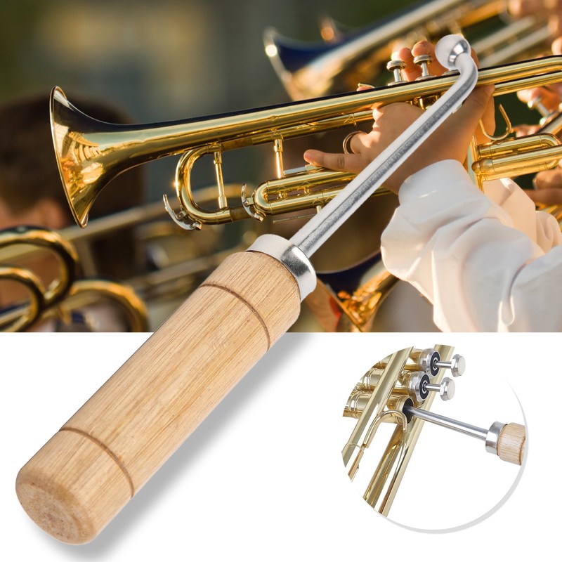 Trumpet Repair Tools Solid Wood Instrument Maintenance with 1 Sheet