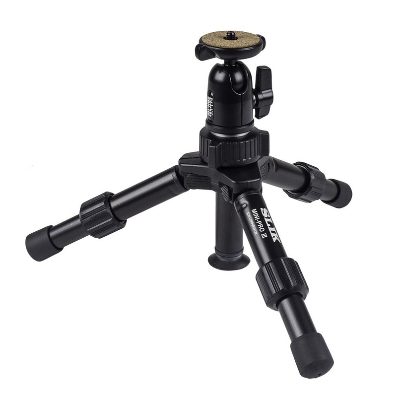 SLIK Mini Pro III Table Top Tripod, 2-Section, Max 10"