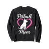 Pitbull Mom Heart Silhouette Design Sweatshirt