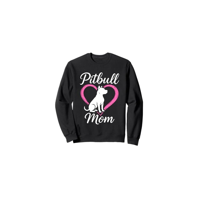 Pitbull Mom Heart Silhouette Design Sweatshirt