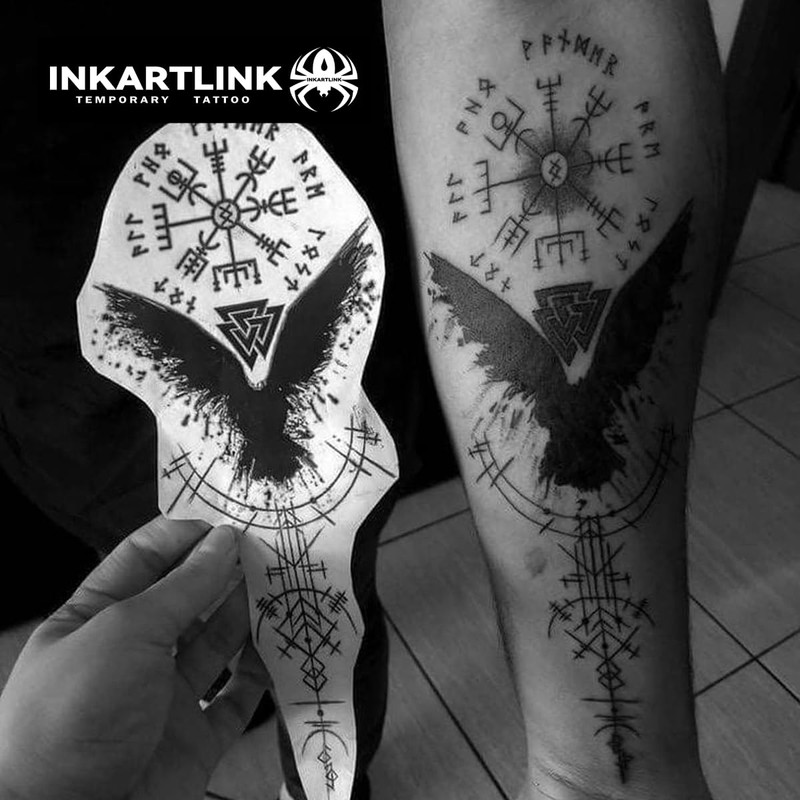 INKARTLINK Cellular Colored Jagua Tattoo Stickers, 2 Weeks Waterproof, Set