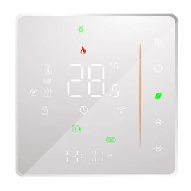 Nurdo WiFi Smart Thermostat Temperature Controller Weekly Programmable Supports Touch Control/Mobile APP/Voice Control Compatible with Alexa/Google Home, for Electric Floor Heating 16A White