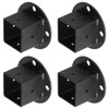 OTTFF 4 Pack 2" x 2" Black Square Post Flange