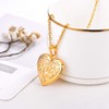 U7 Gold Locket Necklace Family Jewellery Tree of Life Heart
