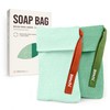 ZOMCHI 2 Pieces Bar Soap Saver Bags with Different Roughness,