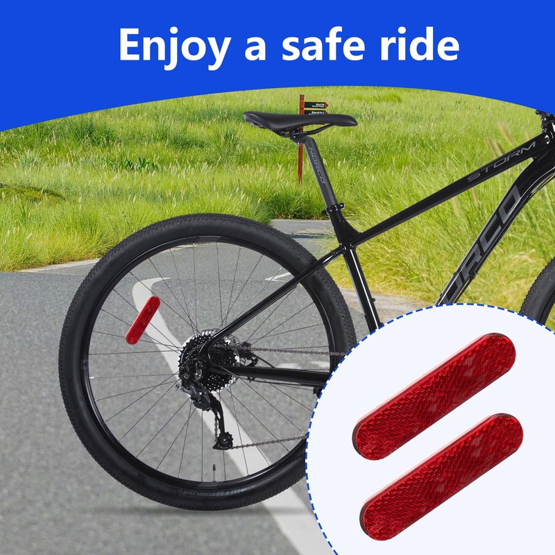 Katyjun Pack of 2 Cat's Eye Motorcycle Reflector, Motorcycle Rear