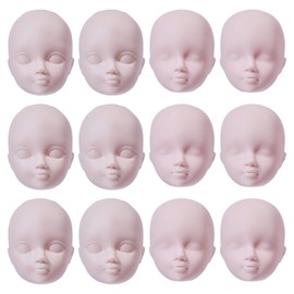 CHGCRAFT 12 Pcs Human Face Doll Head Repainting Practice Makeup Practice for Makeup Painting Practice