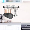Toplife 31.5" Wall-Mounted Pot Rack – Detachable Pan Lid &