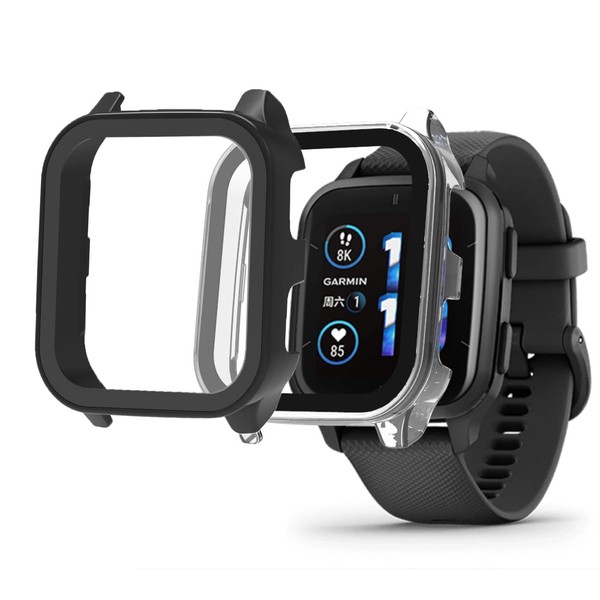 Compatible with Garmin Venu Sq 2 Tempered Glass Case, Blueshaweu