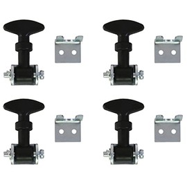 Buyers Products WJ2024 2-1/2 Inch Mini Easy Grip Rubber Hood Catch with Bracket, 4 Pack