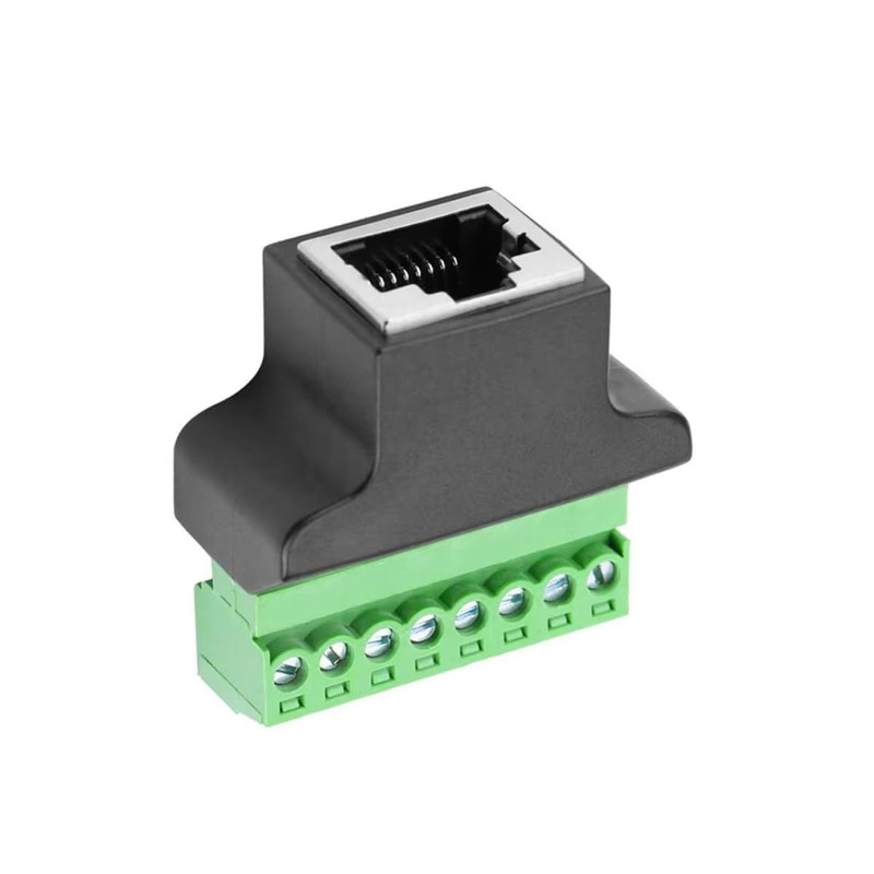 PENGLIN 4PCS RJ45 Female to 8 Pins Screw Terminal Adapter