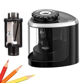 Aogwat Pencil Sharpener Electric Pencil Sharpener for Kids, Blade to Fast Sharpen, Suitable for No.2/School/Classroom/Office/Home (Black)