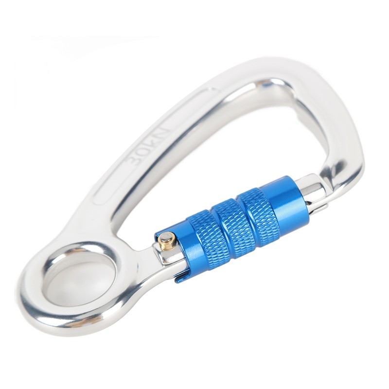 Climbing Carabiner Auto Lock Safe Large Opening 30KN Captive Eye