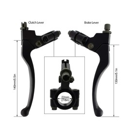 Clutch and Brake Lever, 1 Pair Universal Steel Alloy Motorcycle Clutch Levers Handlebar Clutch Lever Drum Brake Handle for Dirt Bike ATV with 22mm Handlebar Motorcycle Handlebars