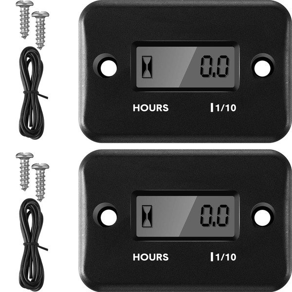 2 Pieces Inductive Hour Meter for Gas Engine Lawn Mower