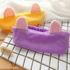 Purple Microfiber Bathroom Headband Face Washing Headband 4ea