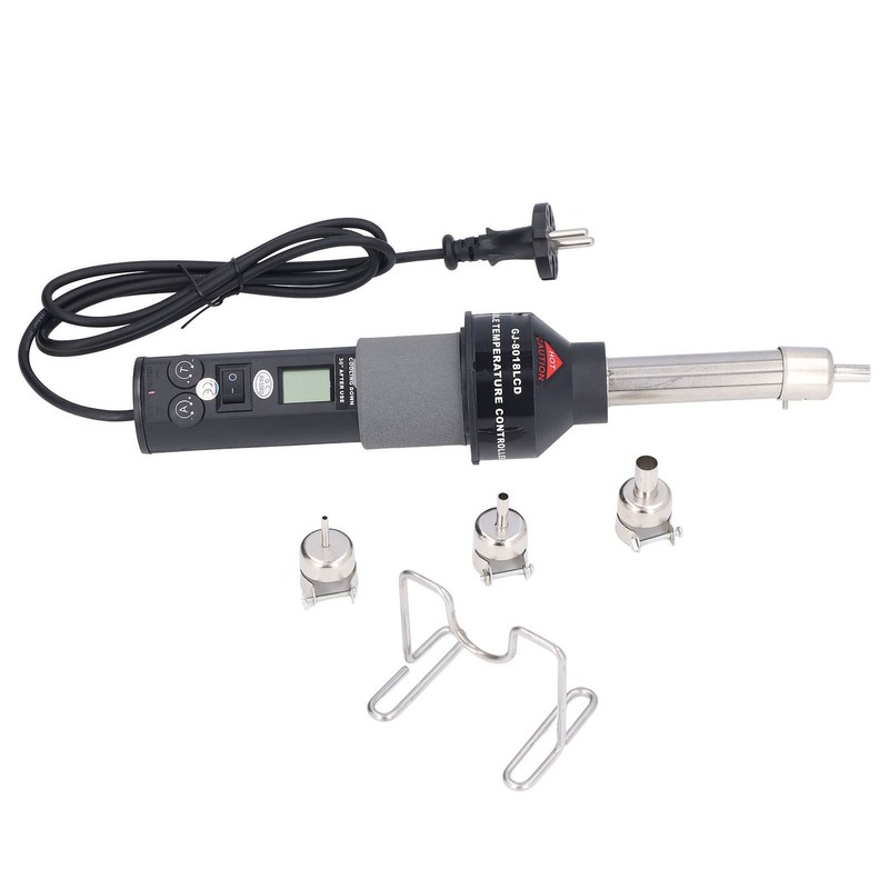 6Pcs Hot Air Gun LCD Digital Display Adjustable Portable Heating
