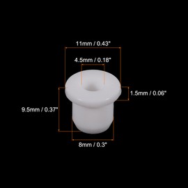 sourcing map Pack of 10 T Type Rubber Eyelet Mounting Diameter 8 mm 0.43 Inch AD 0.18 Inch ID (11 x 4.5 x 9.5 mm) Seal Protection Flexible Hole Plug for Cable Cable White