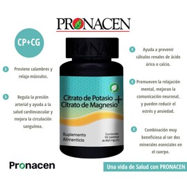 PRONACEN Citrato de Potasio  Citrato de Magnesio 90 tabletas                                                                                          