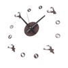 Frameless Wall Clock Deer Head 3D Effect Self Adhesive DIY