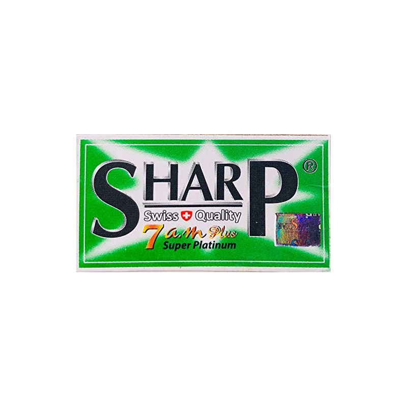 100 Sharp 7AM Super Platinum Double Edge Razor Blades For