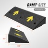 DNA MOTORING 2pcs 5.5" Rise Rubber Arrow Curb Ramp Heavy